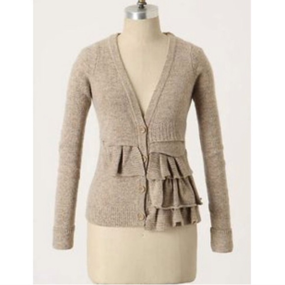 Anthropologie moth split decision ruffle cardigan - Picture 2 of 6